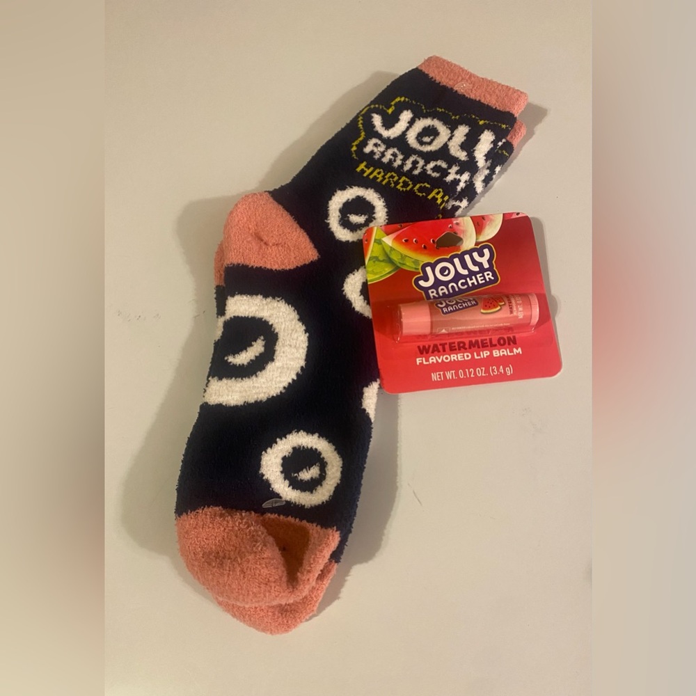 Fun Fuzzy Novelty Socks & Lip Balm